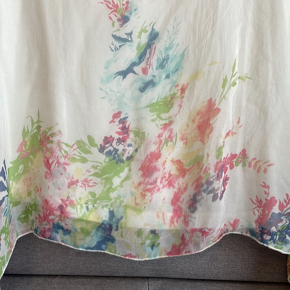 Elena Baldi Floral 100% Silk Top | Large - Picture 6 of 9